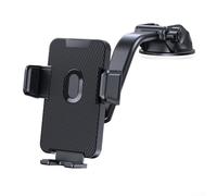 Supporto per cellulare da auto con forte ventosa e supporto a morsetto completo, progettato per mantenere i telefoni al sicuro durante la guida e la navigazione