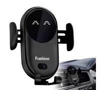 Supporto per cellulare da auto con morsetto automatico, regolabile a 360 gradi, con protezione da sovraccarico, accessorio universale per auto, caricatore flessibile per la maggior parte degli
