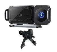 Supporto per cellulare da auto, ricarica rapida, regolabile, antiscivolo | Supporto girevole magnetico per cellulare da auto, con caricatore wireless, compatibile con tablet e viaggi