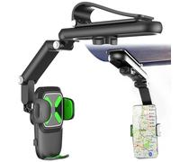 Supporto per cellulare da auto - Supporto per telefono da auto multifunzionale regolabile a 360 gradi - Porta cellulare anti-vibrazione, porta cellulare universale da auto per parabrezza, tutti gli sm