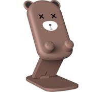 Supporto per Cellulare da Scrivania a Forma di Orso in Silicone e Metallo, Pratico e Chic per Decorazione Casa, Comodo per Liberare le Mani