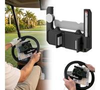 Supporto per Cellulare da Volante per Golf Cart, Supporto Ribaltabile per Cellulare per Golf Cart, Supporto Universale in ABS Regolabile A 360° per Golf Cart con Accesso A GPS E Scheda Punteggi IPCS
