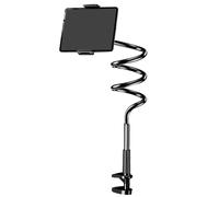 Supporto per cellulare di alta qualità, supporto per tablet da comodino, staffa a sbalzo da tavolo, streaming live per 10-12,9 pollici, nero