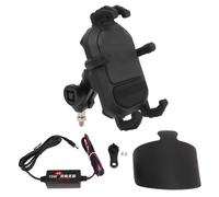 Supporto per cellulare in metallo per moto, larghezza 7.8-9 cm, ricarica wireless da 15W, 12V