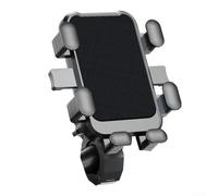 Supporto per cellulare per bici elettrica con blocco sicuro a sei artigli, compatibile con telefoni da 4 a 7 pollici, ruota di 360 gradi per una visualizzazione dello schermo regolabile (installazione