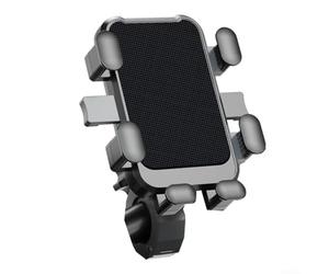 Supporto per cellulare per bici elettrica con blocco sicuro a sei artigli, compatibile con telefoni da 4 a 7 pollici, ruota di 360 gradi per una visualizzazione dello schermo regolabile (installazione