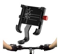 Supporto per cellulare - Supporto per cellulare da bicicletta, in lega di alluminio, girevole a 180°, supporto per cellulare per moto, per mountain bike, assorbimento degli urti per uomini e
