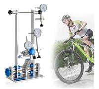 Supporto Per Centratura Ruota, Utensile Di Riparazione Professionale Per Cerchi Con 4 Cuscinetti E Chiave Per Raggi Multimisura, Supporta Ruote Da 16-29 Pollici, Per Bici Da Strada, MTB, E-Bike(Blue)