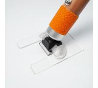 Supporto per cesoie per tufting - Regolazione della rasatura del tappeto, supporto trasparente liscio, guida bilanciata 13 x 10 cm + precisione Track Fit, acrilico durevole | per stanze artigianali