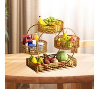 Supporto per cestello in filo metallico a più livelli, grande capacità,