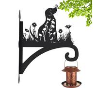 Supporto per cesto a fiori per cane | Supporto decorativo da parete per lanterna appesa per succulente mangiatoia per colibrì campanile a giardino cortile