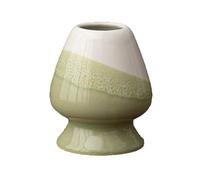 Supporto per chasen, supporto per scopa pers cerimonia del tè, supportos pers frusta Matcha, supportos in ceramica peri chase Matcha, in ceramica, colore verde magico