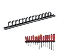Supporto per chiavi - 35 x 3 x 2 cm cacciavite ergonomico da parete | organizer salvaspazio per attrezzi manuali per officina, garage, casa, cantina e appassionati di artigianato