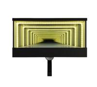 Supporto per chiavi da auto a parete, organizer a LED bianco e design elegante, portachiavi, con specchio infinito e LED bianco, per campeggio, auto, ingresso casa esterna, porta d'ingresso, scaffale
