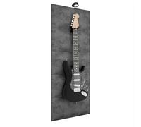 Supporto per chitarra con luce RGB e pannelli acustici | Display fonoassorbente con LED colorati | 125×50 cm | Colore lampada: Bianco | Colore pannello: [Grigio | PANELS+WhiteLamp (125x50cm)]