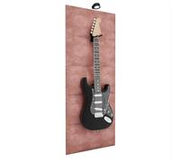 Supporto per chitarra con luce RGB e pannelli acustici | Display fonoassorbente con LED colorati | 125×50 cm | Colore lampada: Nero | Colore pannello: [Rosa | PANELS+BlackLamp (125x50cm)]
