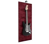 Supporto per chitarra con luce RGB e pannelli acustici | Display fonoassorbente con LED colorati | 125×50 cm | Colore lampada: Bianco | Colore pannello: [Borgogna | PANELS+WhiteLamp (125x50cm)]