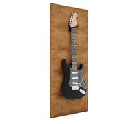 Supporto per chitarra con pannelli acustici | Display fonoassorbente per chitarre elettriche | Compatibile con Gibson, Fender, PRS, Ibanez | Set in velluto con gancio | [Dorato | PANELS (125x50cm)]