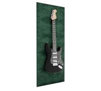 Supporto per chitarra con pannelli acustici | Display fonoassorbente per chitarre elettriche | Compatibile con Gibson, Fender, PRS, Ibanez | Set in velluto con gancio | [Verde | PANELS (125x50cm)]