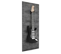 Supporto per chitarra con pannelli acustici | Display fonoassorbente per chitarre elettriche | Compatibile con Gibson, Fender, PRS, Ibanez | Set in velluto con gancio | [Grigio | PANELS (125x50cm)]