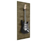 Supporto per chitarra con pannelli acustici | Display fonoassorbente per chitarre elettriche | Compatibile con Gibson, Fender, PRS, Ibanez | Set in velluto con gancio | [Beige | PANELS (125x50cm)]