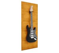 Supporto per chitarra con pannelli acustici | Display fonoassorbente per chitarre elettriche | Compatibile con Gibson, Fender, PRS, Ibanez | Set in velluto con gancio | [Giallo | PANELS (125x50cm)]