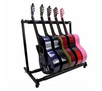 Supporto per Chitarra, Multi Guitar Display Rack Pieghevole Universale, per Chitarra Acustica Rack Bass Stand Supporto per Strumenti Musicali (5 Spazi)