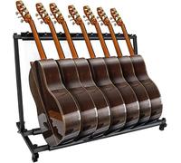 Supporto per Chitarra Pieghevole, Supporti per Chitarra Multipla, Appendini, Espositore, Supporto Pieghevole, Spugna Eva Ispessita, Metallo Antiscivolo, Piedini, per Band, Palco, Basso, Chi
