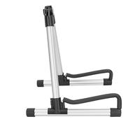 Supporto per chitarra, supporto per chitarra pieghevole con telaio regolabile in metallo resistente e resistente per strumenti a corda (D'argento)