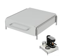 Supporto per cialde di caffè, cassetto in acciaio inox, organizer per capsule da cucina, ufficio, bancone, salvaspazio, bianco, grande (S)