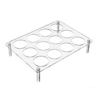 Supporto per cialde di caffè in acrilico trasparente per capsule monodose compatibile con 12 cialde da cucina moderno organizer da cucina espositore trasparente per uso domestico e ufficio minimalista