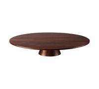 Supporto Per Cibo In Legno Massiccio Di Acacia Scura 35 Cm