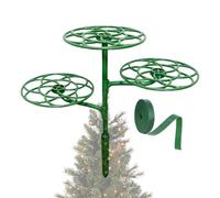 Supporto per cime di albero, portacandele Verde, base piastra di corona di albero, supporto stabilizzatore stagionale regolabile per ornamenti di corona di albero