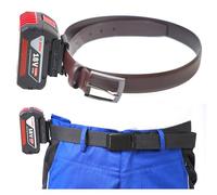 Supporto per cintura a batteria compatibile con Bosch Professional 18 V - Cintura per attrezzi Clip/passante per cintura adatto per batterie GBA e ProCORE (per Makita LXT 18 V)