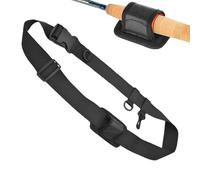 Supporto per cintura da pesca, supporto per canna da pesca con cintura, supporto per palo resistente all'usura, coraggio regolabile con inserto portatile per accessori per ingranaggi a molle