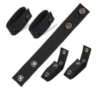 Supporto per cintura di servizio con doppi bottoni a pressione, Robusto Gürtelhalter für Sicherheitspersonal, Bauarbeiter, Outdoor-Aktivitäten wie Camping und Wandern, 5 Stück, Schwarz