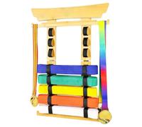 Supporto per cinture da karate con adesivi, 2 ganci, vetrina
