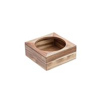 Supporto per ciotola - in bamboo - 26x26x11 cm - Colore Naturale - Leone