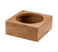 Supporto per ciotola - in bamboo - 26x26x11 cm - Colore Naturale - Leone