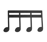 Supporto per clip per libri musicali, versatile supporto per pagine in metallo per pianoforte, chitarra, violino, compatto, sicuro, antiscivolo, squisito accessorio musicale (Nero)