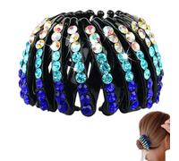 Supporto per coda di cavallo con strass Bird Nest | Morsetti estensibili per artigli per capelli con supporto per coda di cavallo | Creatore di panini colorati alla moda Accessorio per capelli Ciambel