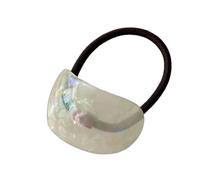 Supporto per coda di cavallo da donna - Strumento ovale per acconciatura con design geometrico | Corda ovale geometrica per capelli a coda di cavallo | elastici decorativi per capelli con fiocchi per