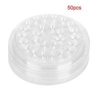 Supporto per colla ciglia 50pz, accessorio monouso in plastica trasparente per extension ciglia, strumento bellezza per saloni