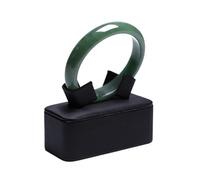 Supporto per collane a busto Set di portagioie in pelle PU nera for anelli e orecchini, con ciondolo, collana, catena, girocolli, espositore, busto, braccialetto, organizzatore(Round corner bangle)