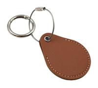 Supporto per collare tracker, supporto per anello portachiavi Blocco ad | Pelle PU Portachiavi porta anelli Trova oggetti Accessori per anima Marrone