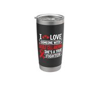 Supporto per combattente del nastro rosso per la consapevolezza dell'anemia falciforme Bicchiere termico in acciaio inox doppia parete