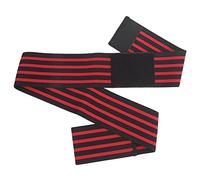 Supporto per compressione del golfo Supporto a compressione Avvolgimento di bendaggi elastici traspiranti di alta qualità per il recupero di lesioni sportive e materiale in nylon (Stripe rosse nere)