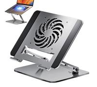 Supporto per computer | con ventilatore portatile in acciaio al carbonio ascensore | supporto tablet e raffreddamento portatile, per tablet stampante divano tavolo viaggio ufficio casa lavoro
