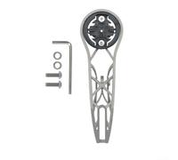 Supporto per computer da bici con stampa 3D per Garmin TC4 GR5, ultra leggero, supporto in lega per design cavo, supporto integrato per faro e ciclocomputer da 6,3 cm, grigio (tipo A) (tipo largo)