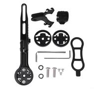 Supporto per computer da bici con supporto per luce, staffa di supporto GPS in lega di alluminio, base di estensione sicura per luce anteriore compatibile con For (A)